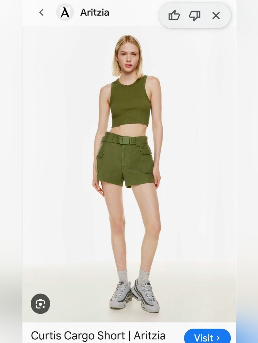 TNA Olive Cargo Shorts with Flap Pocket